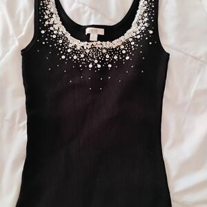 Cache black top and Tiffany Co perfume